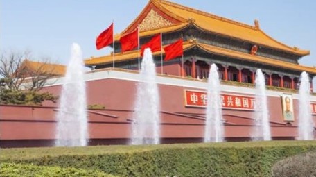 恢弘震撼粒子光斑党政图文展示PR模板