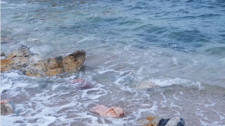 礁石海边浪花波浪大海海洋自然海洋实拍