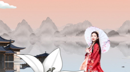 国潮宫廷风华服AE图文模板