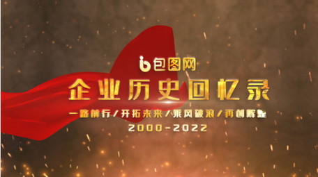 复古怀旧风企业历史图文展示AE模板