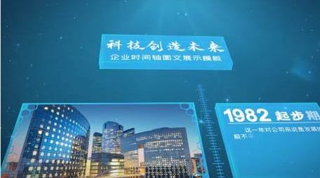 企业时间轴科技图文展示AE模板
