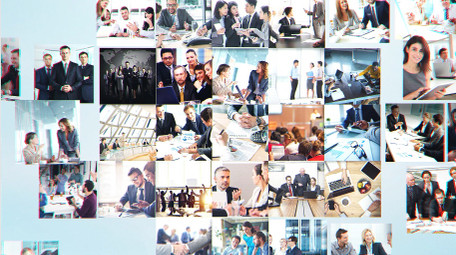 简洁科技企业图片汇聚LOGO片头AE模板