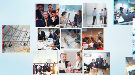 简洁科技企业图片汇聚LOGO片头AE模板