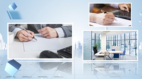 简洁商务科技企业图文展示