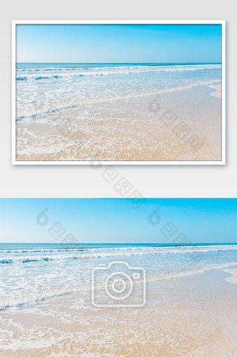 夏天海边沙滩海浪图片