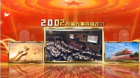 大气红色党政图文展示发展历程PR模板