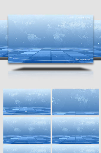 粒子穿梭背景简洁背景视频AE模板图片