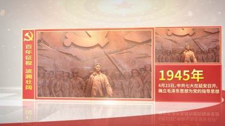 七一建党历史时间线图文展示AE模板