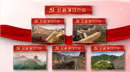 简约风党政项目分类图文AE模板