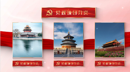 简约风党政项目分类图文AE模板