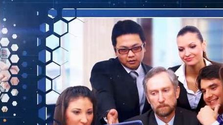 企业科技风多图文展示AE模板