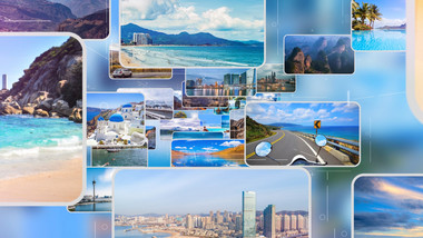 照片墙循环飞照片视频相册企业商务AE模板