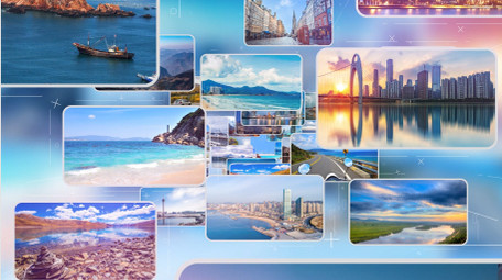 照片墙循环飞照片视频相册企业商务AE模板