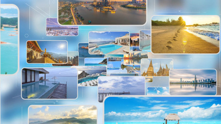 照片墙循环飞照片视频相册企业商务AE模板