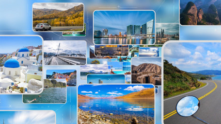 照片墙循环飞照片视频相册企业商务AE模板