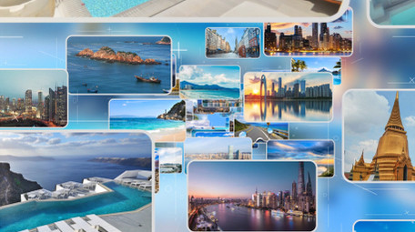 照片墙循环飞照片视频相册企业商务AE模板