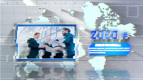 浅色三维企业科技图文展示AE模板