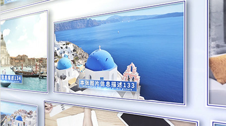 大气明亮商务多图照片墙展示AE模板