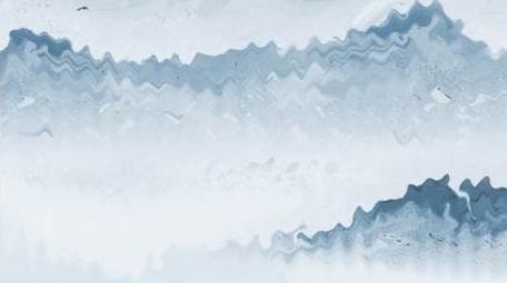 中国风水墨古风山水画背景视频