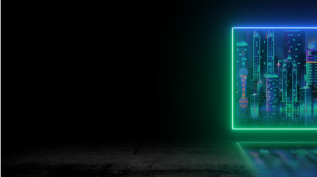 赛博朋克嘻哈霓虹风广告宣传图文模板