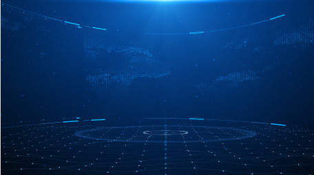 蓝色科技商务信息分类粒子模板