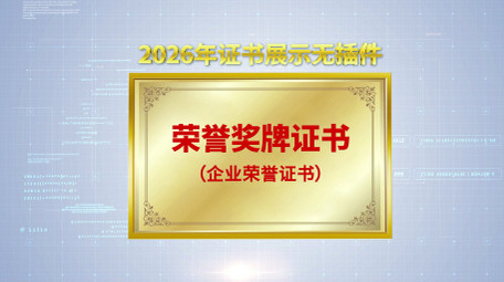 震撼立体奖牌证书展示金色