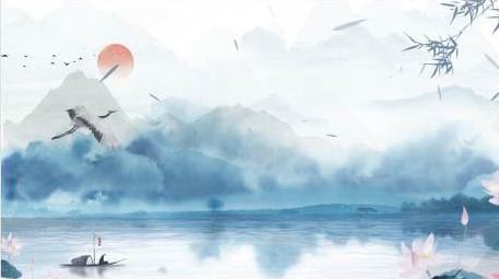 中国风水墨山水背景素材