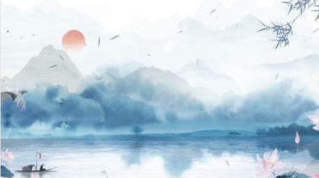 中国风水墨山水背景素材