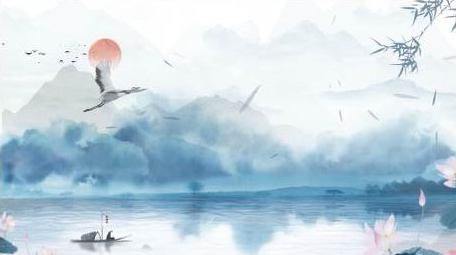 中国风水墨山水背景素材