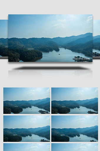 自然风光航拍山水湖泊壮丽山河延时图片