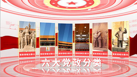 党政图文分类ae模板