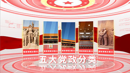 党政图文分类ae模板