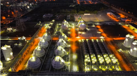 行业工业化工厂天然气4K航拍