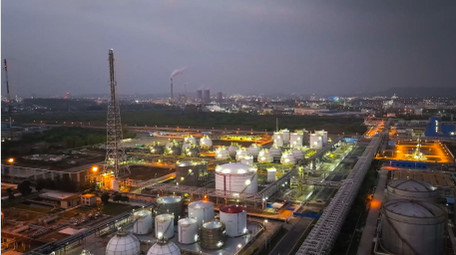 行业工业化工厂天然气4K航拍