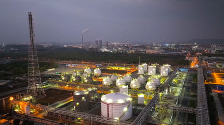 行业工业化工厂天然气4K航拍