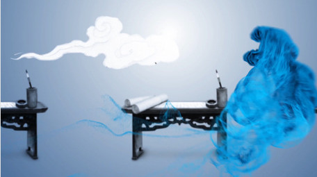 大气的水墨片头穿梭ae模板