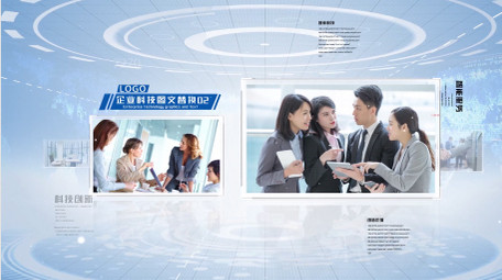 简洁明亮商务图文展示AE模板