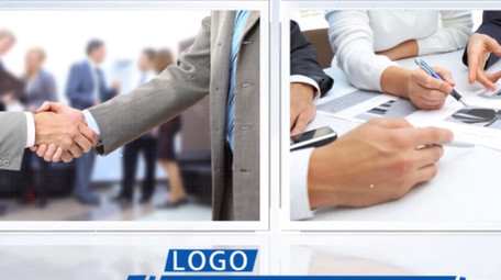 简洁明亮商务图文展示AE模板