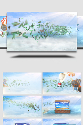 海岛度假旅行社广告宣传视频动画AE模板图片