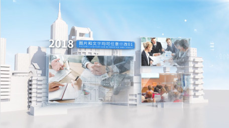 三维空间<strong>商务图文</strong>展示AE模板