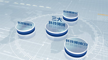 简约三维科技分类展示AE模板