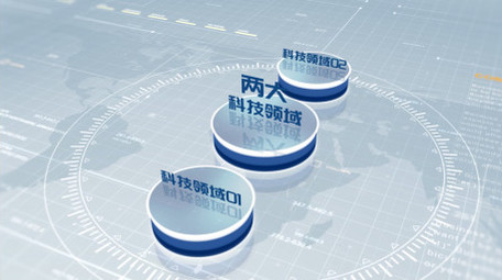 简约三维科技分类展示AE模板