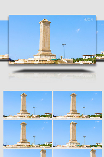 天安门广场人民英雄纪念碑空镜实拍图片