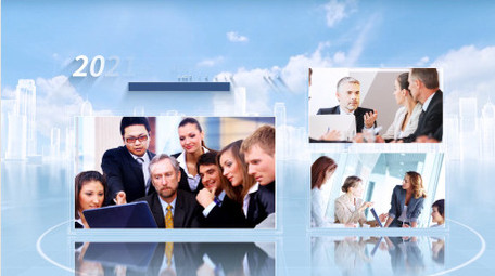 简约三维空间图文展示AE模板