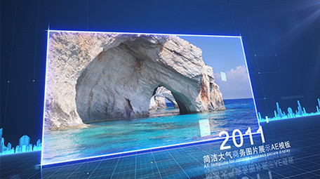 大气震撼粒子科技商务图文展示