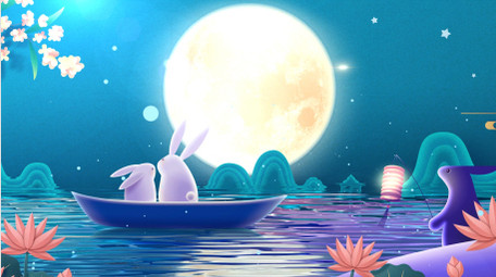 国潮风中秋佳节背景视频AE模板