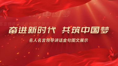 名人名言领导讲话<strong>图文</strong>AE模板
