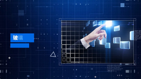 蓝色质感商务科技图文ae模板