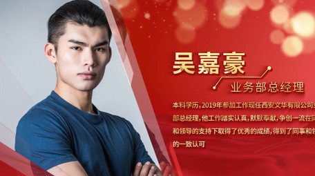 红色颁奖人物图文介绍AE模板