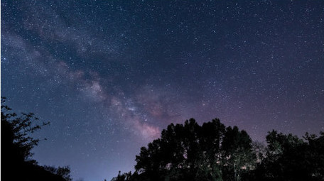 自然风光夏日星空银河实拍